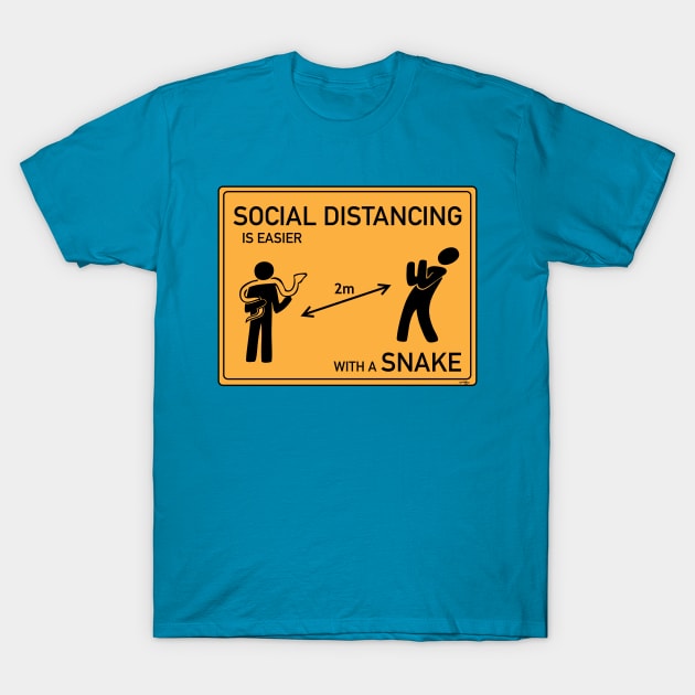 Socially Distant Snake T-Shirt by SnakeNotes